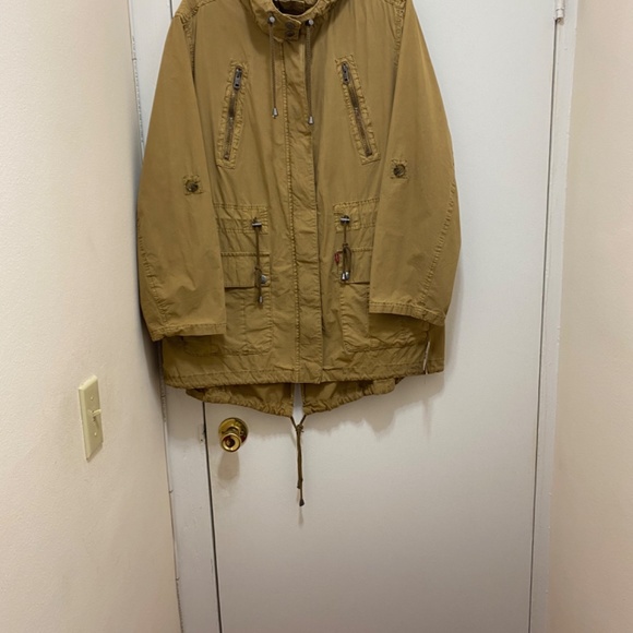 COPY - NWT Levi's Women's Cotton Hooded Anorak Dull Gold Jacket - Size 2X - Picture 10 of 13
